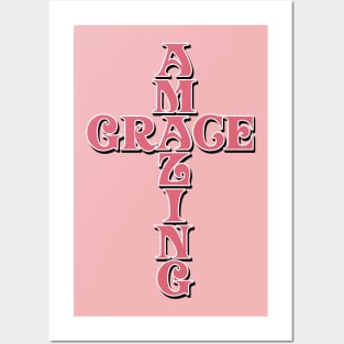 Amazing Grace Cross Posters and Art